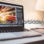 What is the 403 forbidden error?