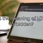 What is the meaning of HTTP 403 forbidden?