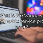 What is the Windows cryptographic service provider error?