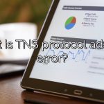 What is TNS protocol adapter error?