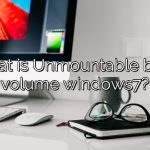 What is Unmountable boot volume windows7?