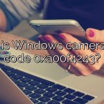 What is Windows camera error code 0xa00f4243?