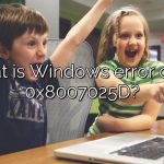 What is Windows error code 0x8007025D?