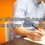What is Windows Subsystem for Linux 2 error 0x80370102?
