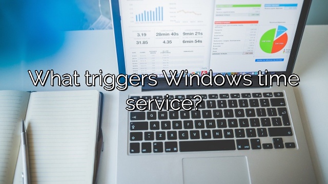 What triggers Windows time service?