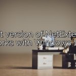 What version of NetExtender works with Windows 10?