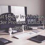 What's new in Windows 10 Insider Preview build 18312 (19H1)?