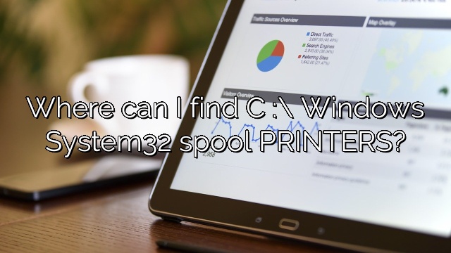 Where can I find C :\ Windows System32 spool PRINTERS?