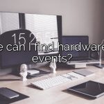 Where can I find hardware error events?