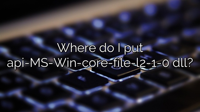 Where do I put api-MS-Win-core-file-l2-1-0 dll?