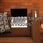 Where is my iSCSI target name Windows?
