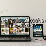 Where is the local cache stored in outlook?