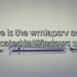 Where is the wmiapsrv service located in Windows 10?