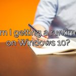 Why am I getting a runtime error on Windows 10?