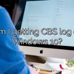 Why am I getting CBS log error in Windows 10?
