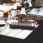 Why can't MMC open devmgmt in Windows 7?