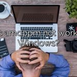 Why is amdppm not working on Windows?