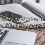 Why is my hard drive missing after Windows 10 update?