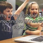 Why is my hotspot not connecting to Windows 10 laptop?