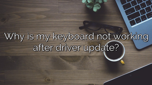 Why is my keyboard not working after driver update?