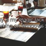 Why is my magicJack not working on Windows 10?
