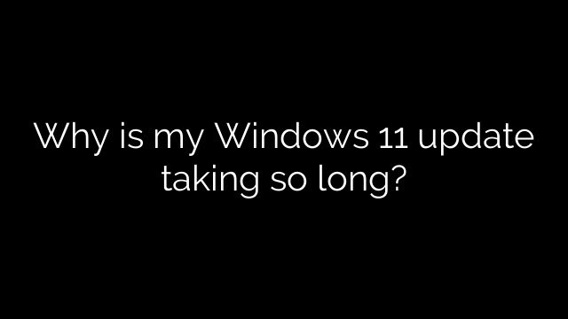Why is my Windows 11 update taking so long?