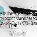 Why is there error 1067 the process terminated unexpectedly in Windows 10?