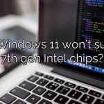 Why Windows 11 won't support 7th gen Intel chips?
